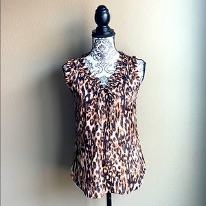 NY&Co Sheer Sleeveless Leopard Print Blouse *2 for $5*